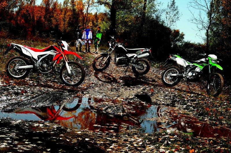 Honda CRF250L, Kawasaki KLX250, Rieju Tango 250
