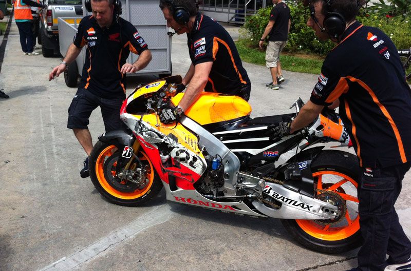Marc Márquez, caída en Sepang