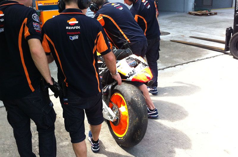 Marc Márquez, caída en Sepang
