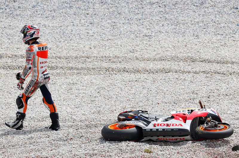Marc Márquez, caída en Sepang