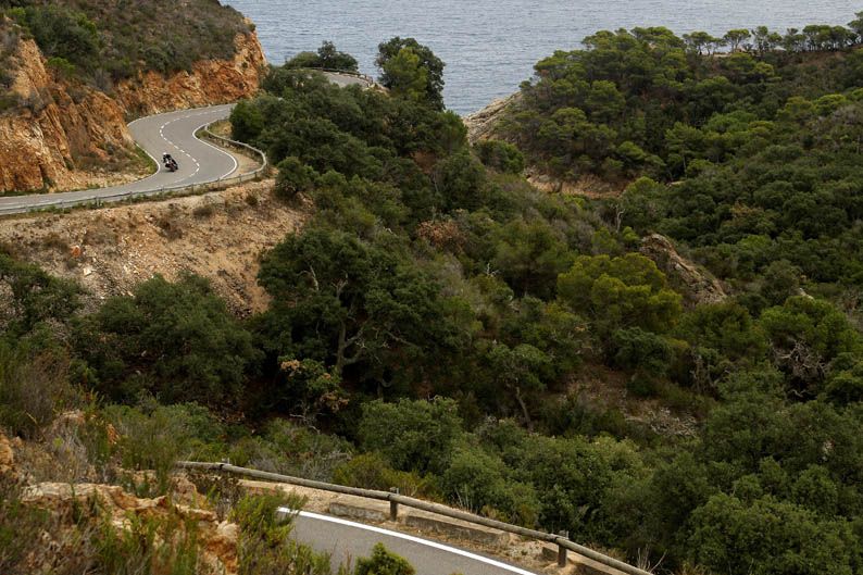 Carretera entre Lloret y Tossa