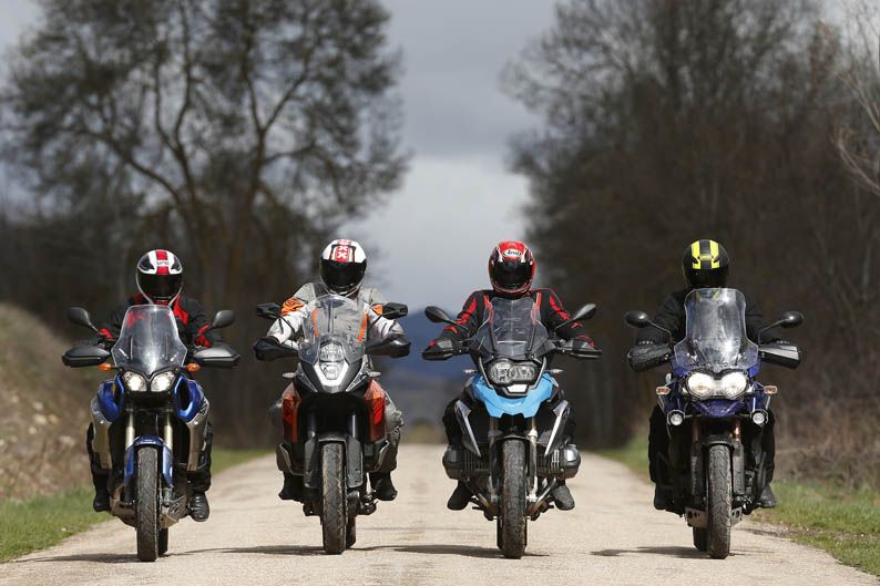 BMW R 1200 GS, KTM 1090 Adventure, Triumph Tiger Explorer y Yamaha XT1200Z Super Ténéré