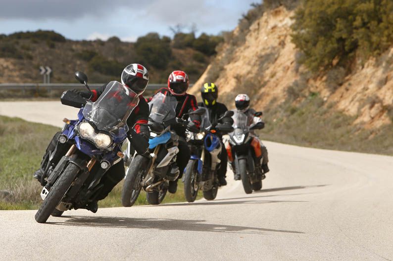 BMW R 1200 GS, KTM 1090 Adventure, Triumph Tiger Explorer y Yamaha XT1200Z Super Ténéré