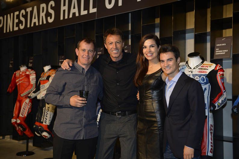 John McGuinness, Gabriele Mazzarolo y Dani Pedrosa