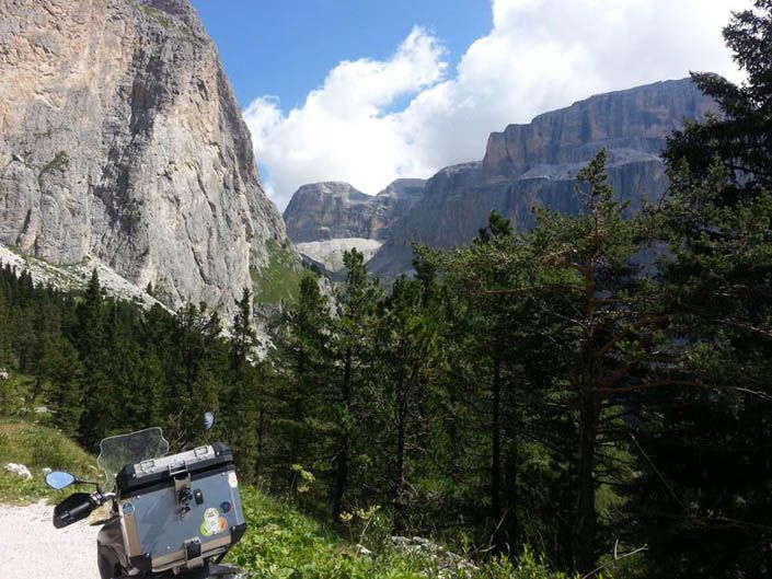 Turismo en moto por los Dolomitas. Galería de fotos
