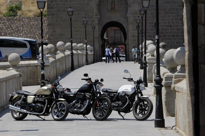 Comparativa vintage Harley-Davidson, Moto Guzzi y Triumph. Galería de fotos