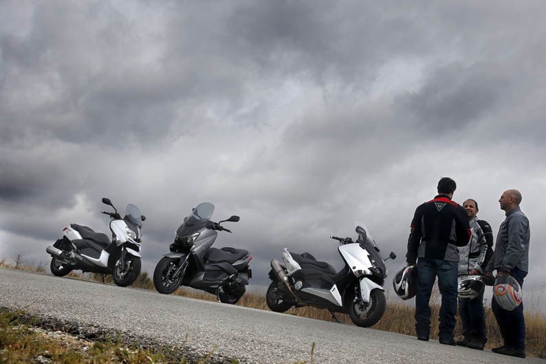 Fotos: Comparativa Yamaha X-Max 250, 400 y 530 T-Max