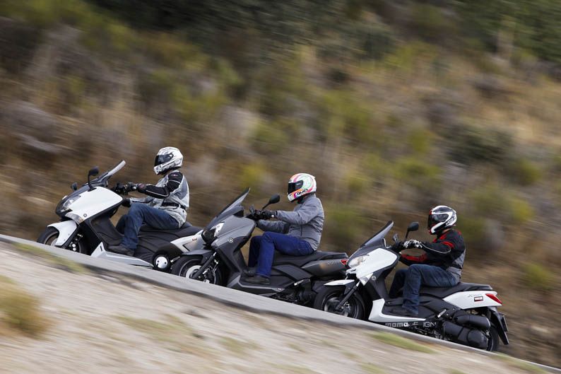 Fotos: Comparativa Yamaha X-Max 250, 400 y 530 T-Max