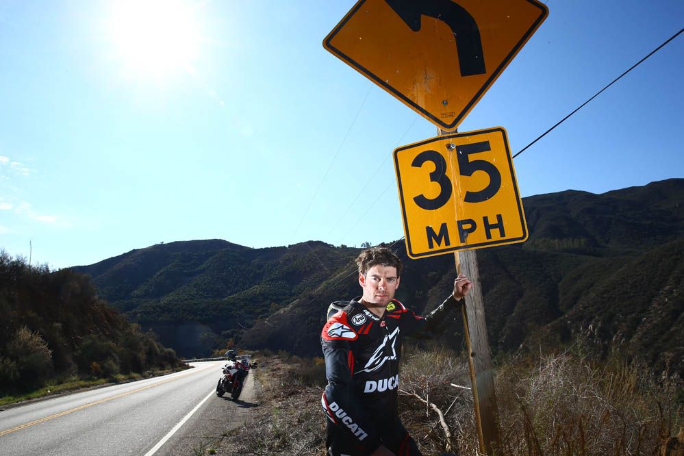 Con Cal Crutchlow en California