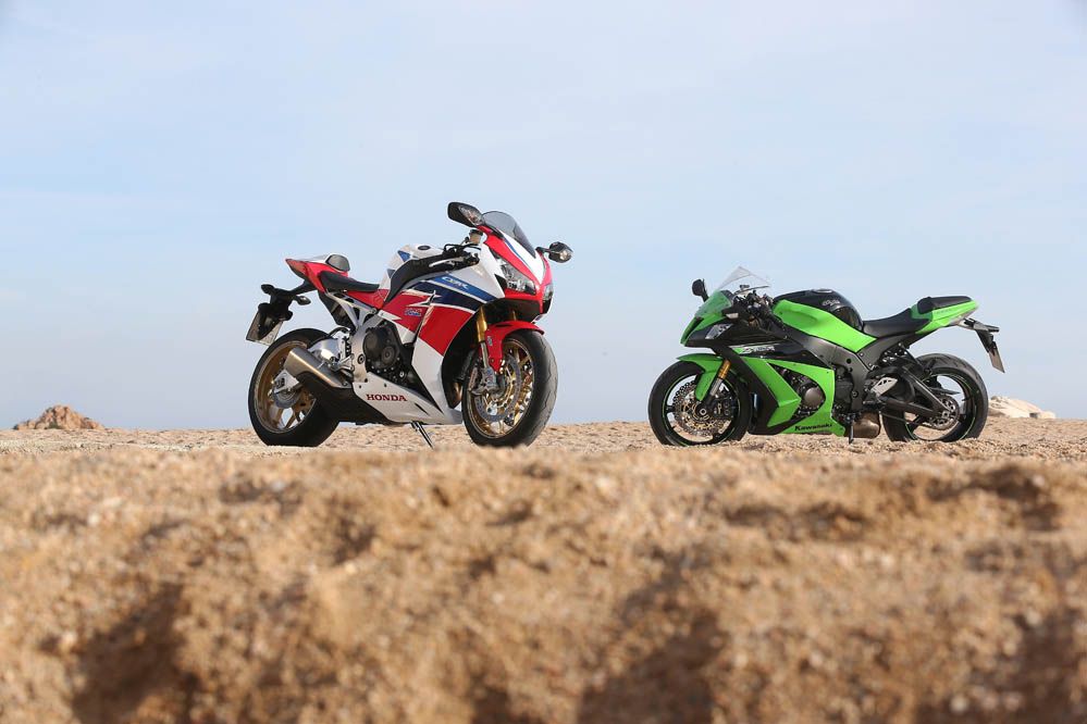 Comparativa Honda CBR1000RR SP y Kawasaki ZX-10R. Fotos