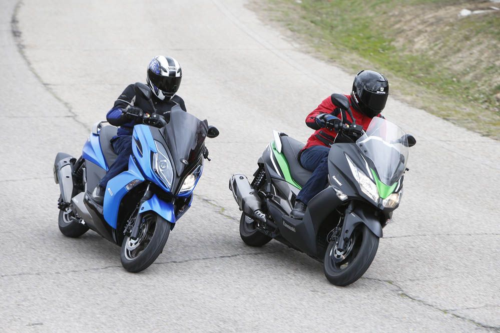Comparativa Scooter: Kawasaki J300 ABS y Kymco K-XCT 300. Fotos