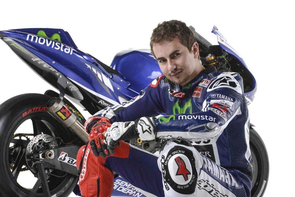 Las Yamaha de Lorenzo y Rossi con los colores de Movistar