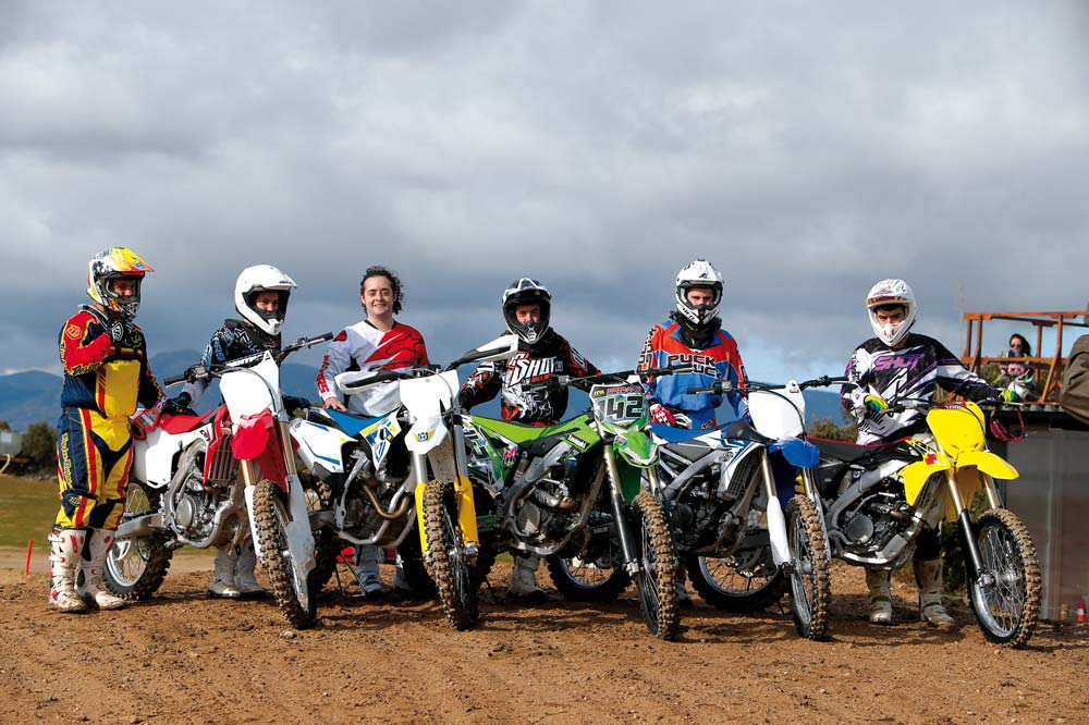 Galería de fotos de la comparativa motocross 250 2014: honda, hsuqvarna, kawasaki, suzuki y yamaha