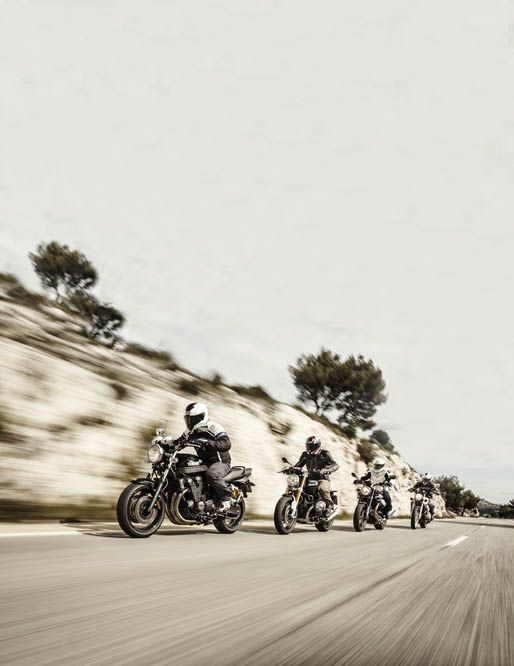 Comparativa retro: BMW, Honda, Moto Guzzi y Yamaha. Fotos