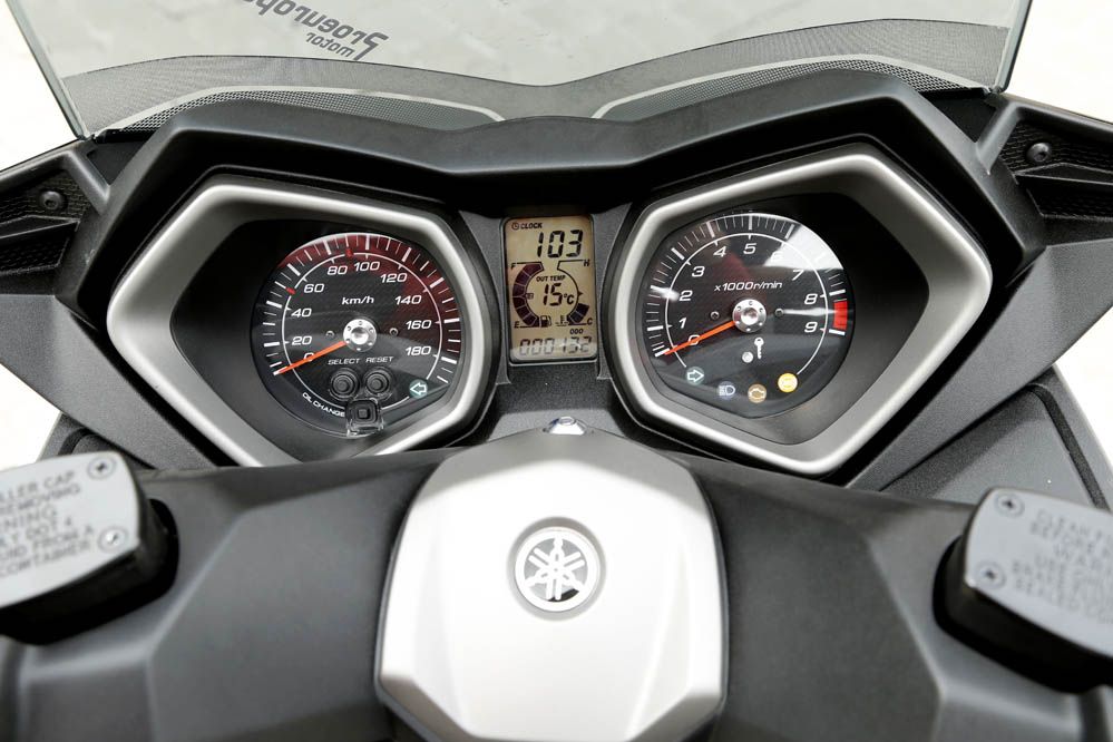 Comparativa scooter 400: Suzuki, SYM y Yamaha. Galería