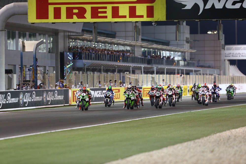 Carrera de SBK en Qatar en imágenes