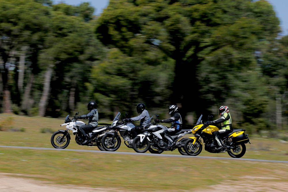 Comparativa Trail: BMW F 700 GS, Honda NC750X DCT, Kawasaki Versys 650 Tourer Plus y Suzuki V-Strom 650XT. Galería