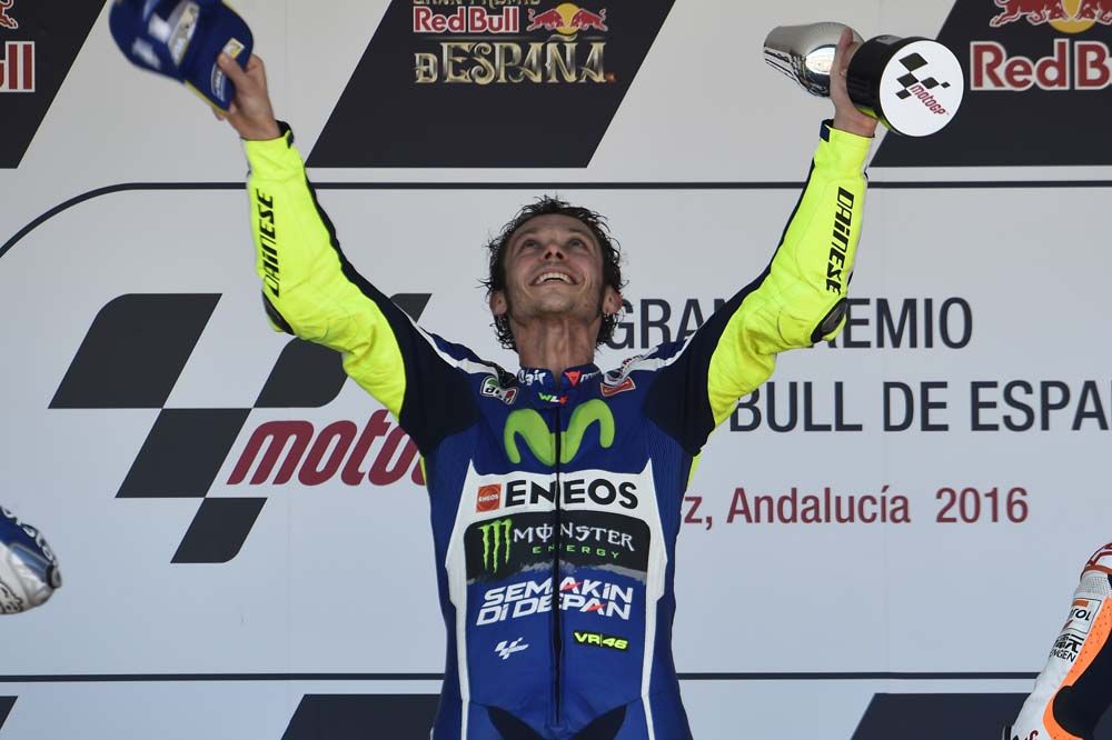 La victoria de Valentino Rossi en Jerez, en imágenes