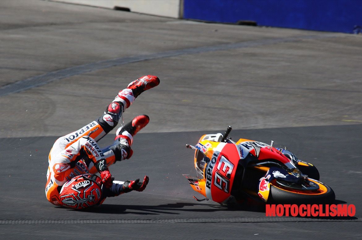 Secuencia de la caída de Marc Márquez