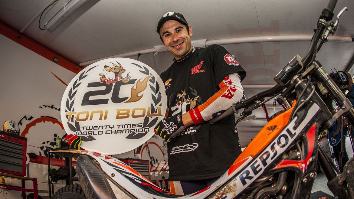 Los 20 Mundiales de Trial de Toni Bou en imágenes