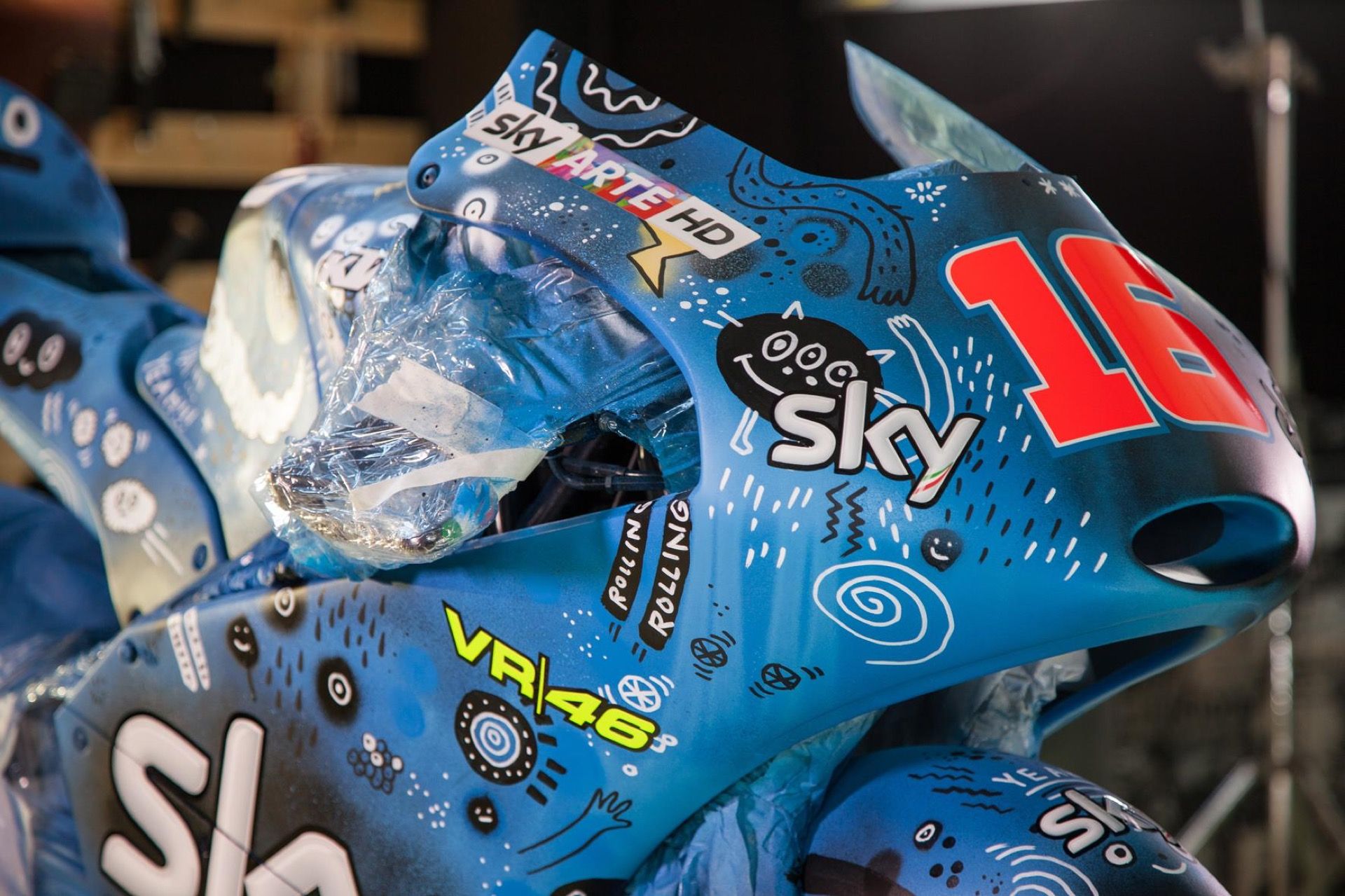Así se pintó la KTM del Sky VR46