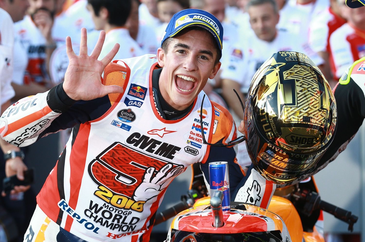 Así celebró Marc Márquez el título en Motegi