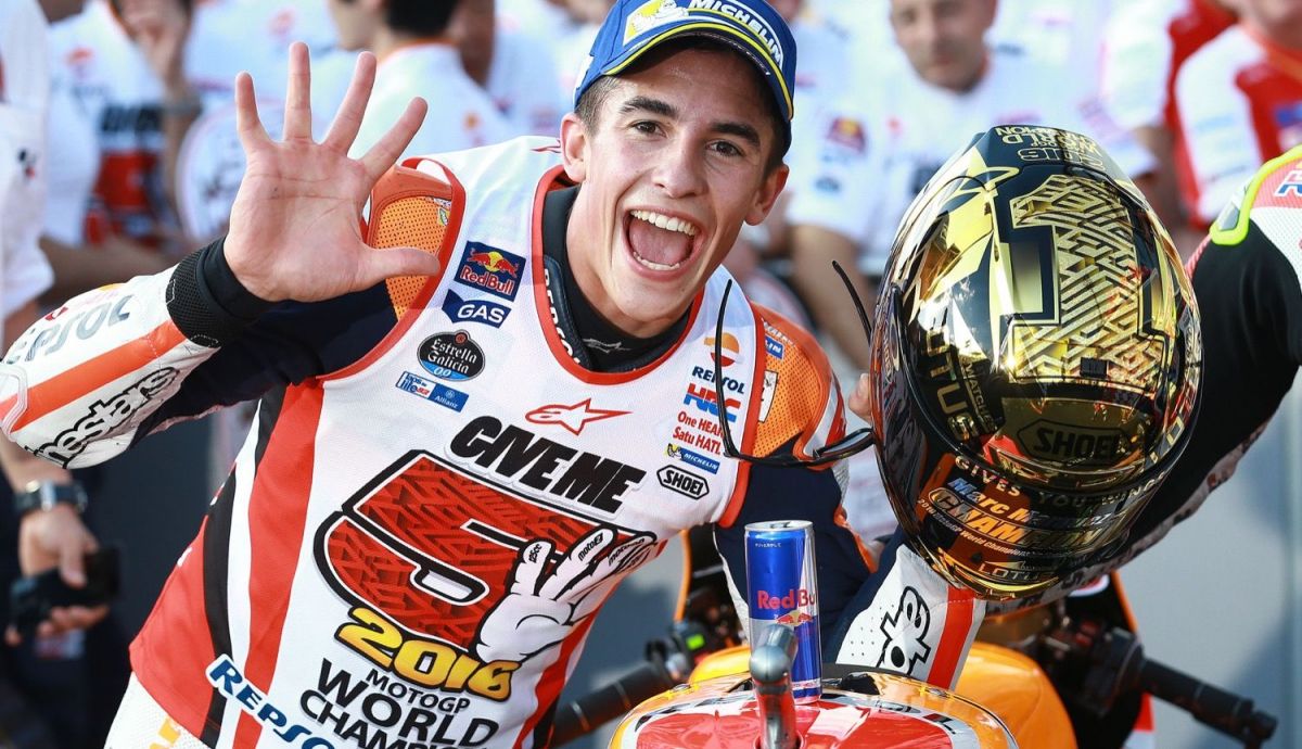 Así celebró Marc Márquez el título en Motegi