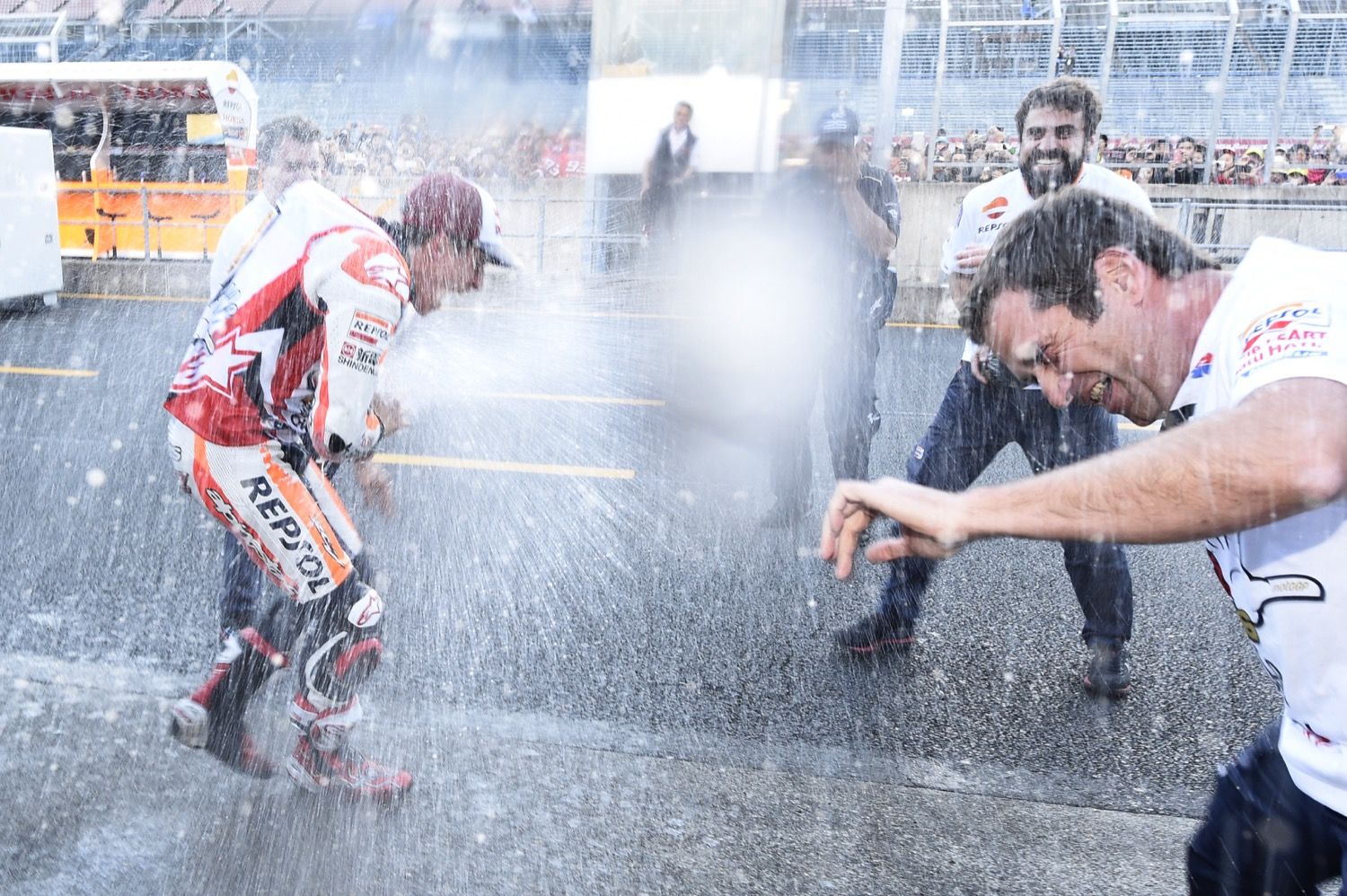 Así celebró Marc Márquez el título en Motegi