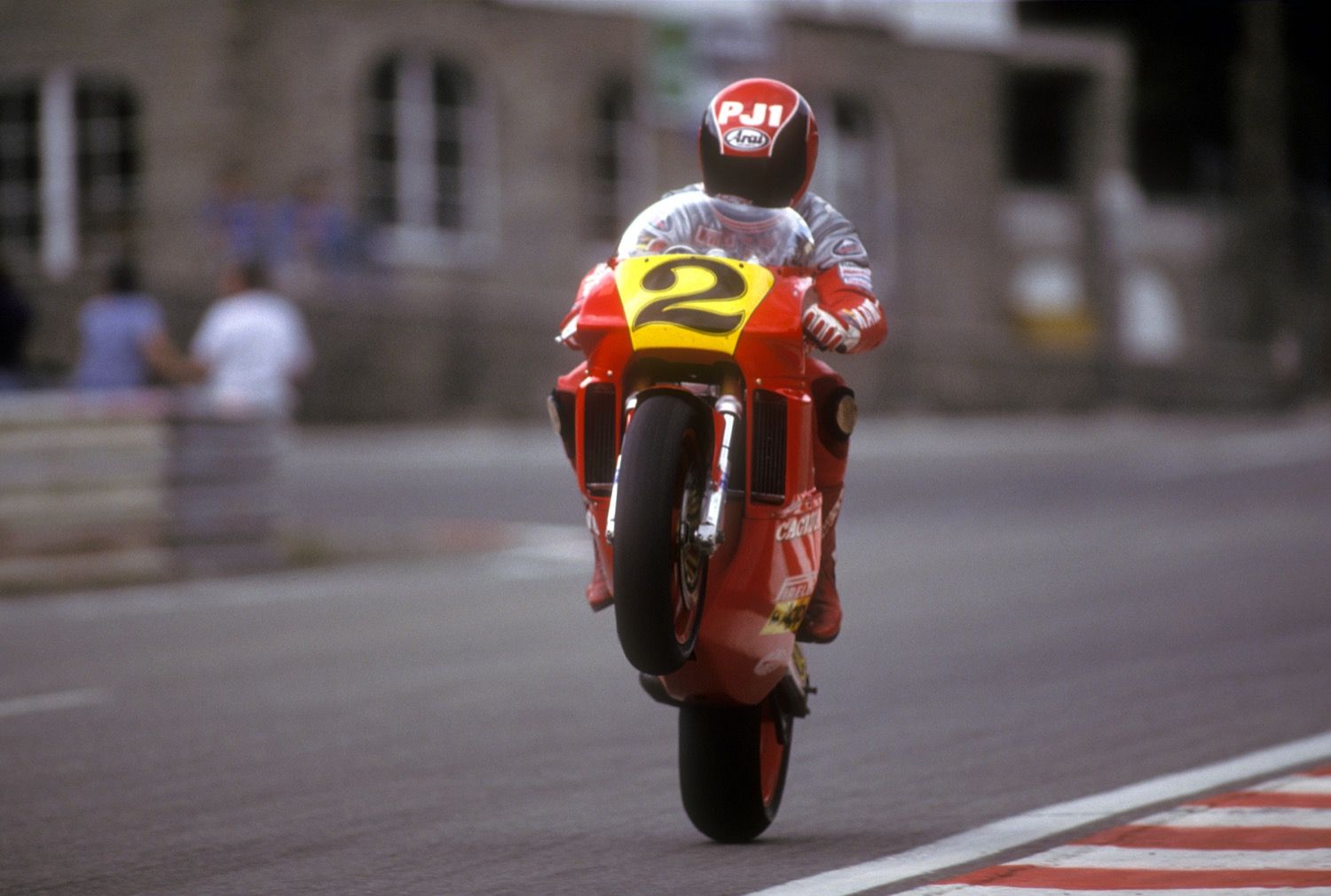 El show de Randy Mamola con Cagiva