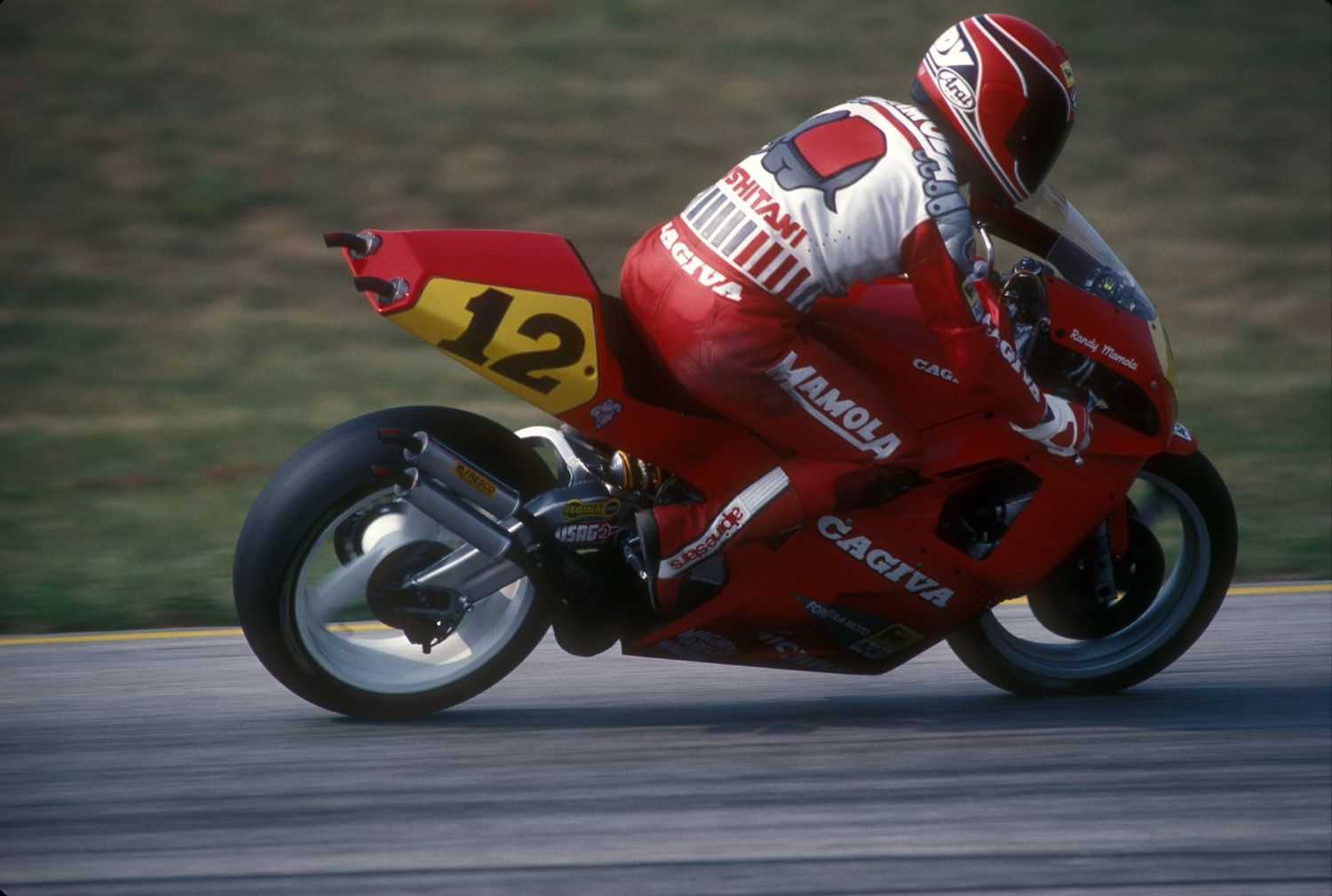 El show de Randy Mamola con Cagiva