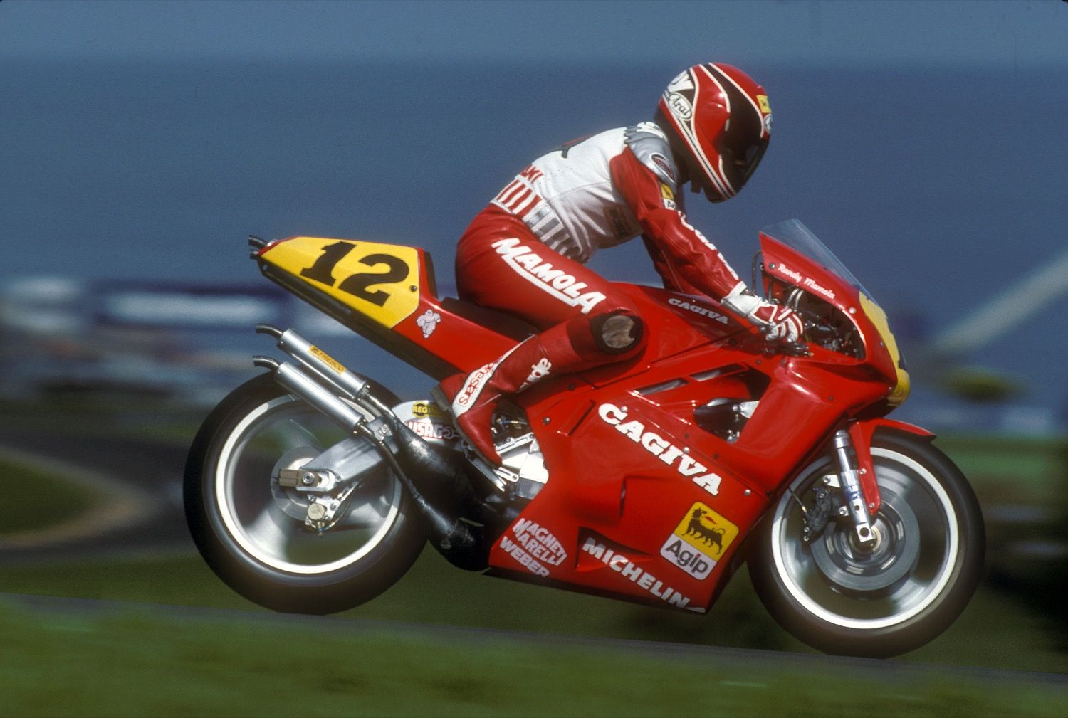 El show de Randy Mamola con Cagiva