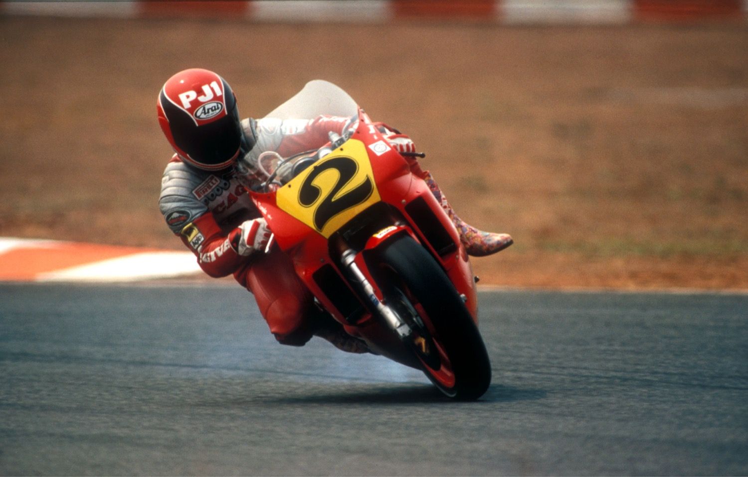El show de Randy Mamola con Cagiva