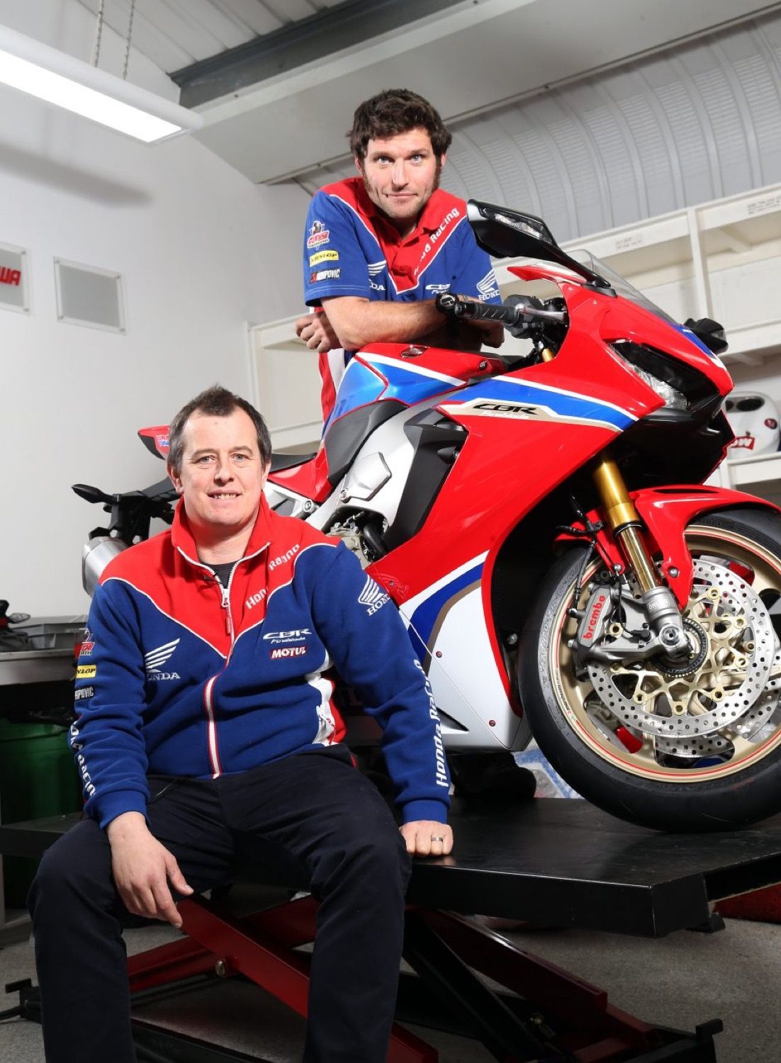 Guy Martin y John McGuinness con Honda