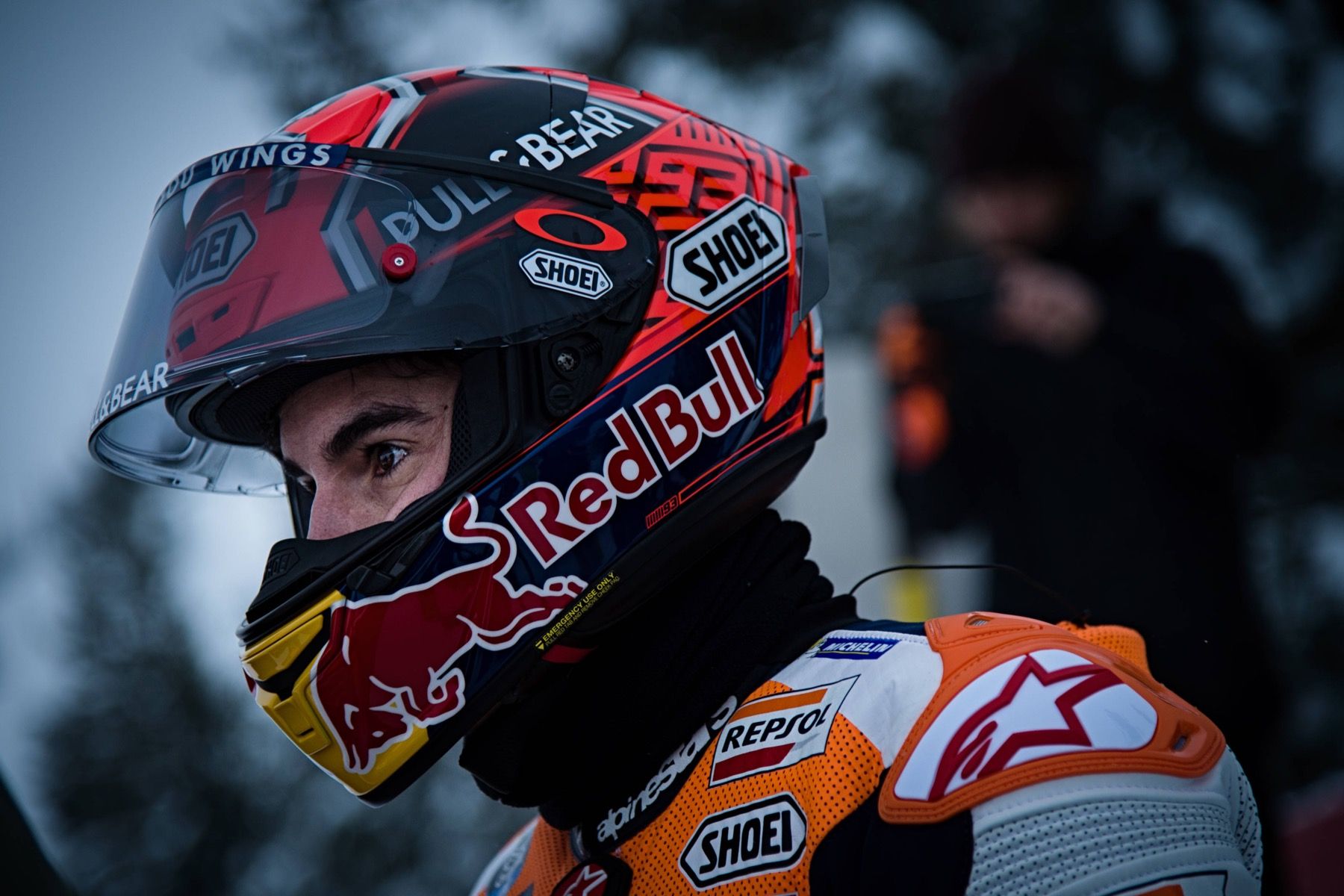 Marc Márquez con la MotoGP en los Alpes