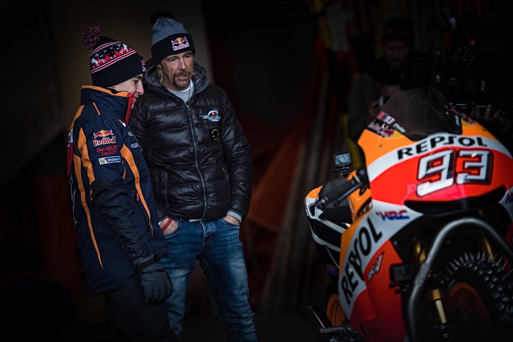Marc Márquez con la MotoGP en los Alpes