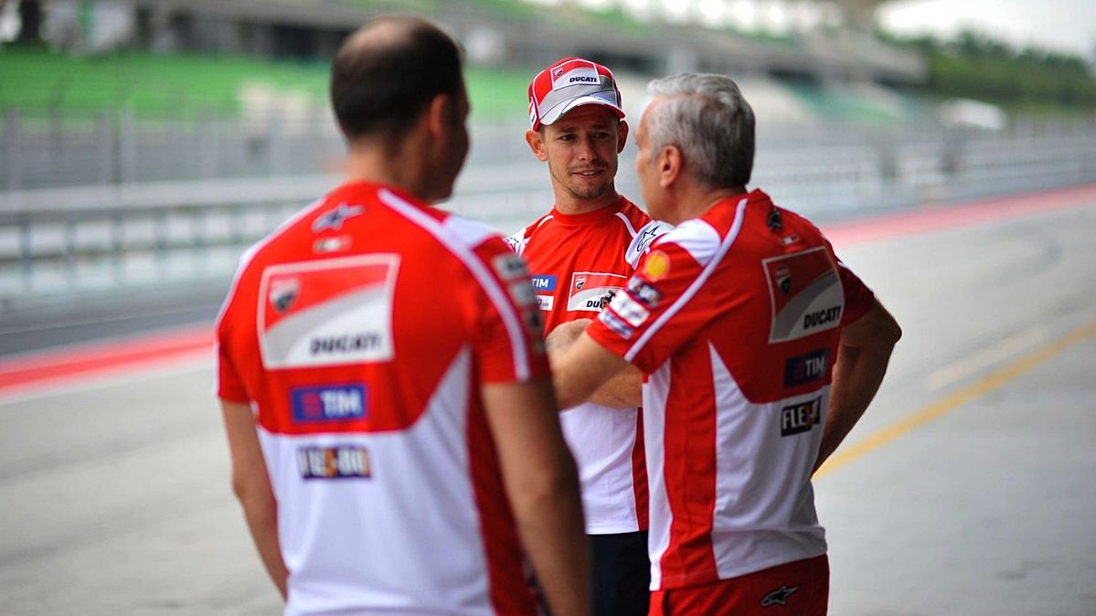Casey Stoner con la Ducati en Sepang