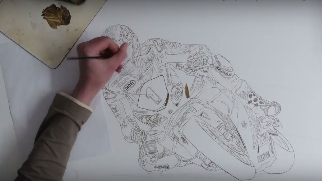 Los dibujos hiperrealistas de motos, by Billy