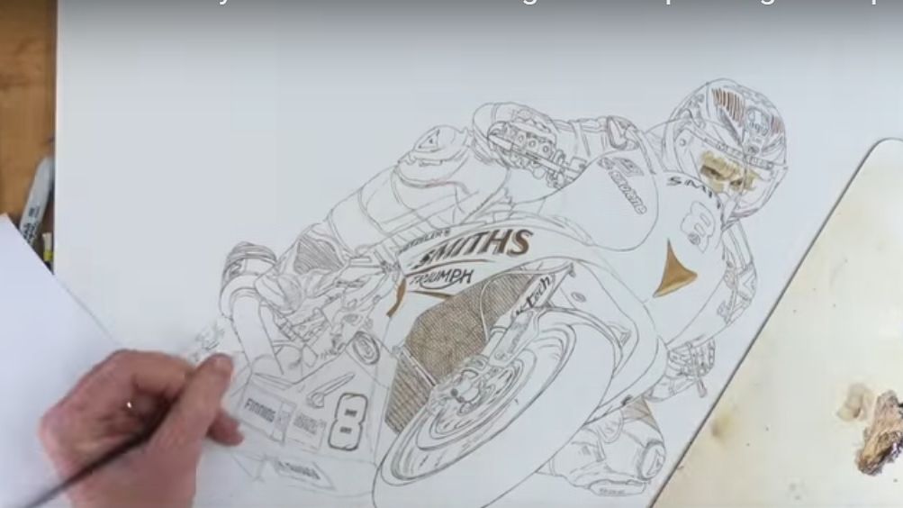 Los dibujos hiperrealistas de motos, by Billy