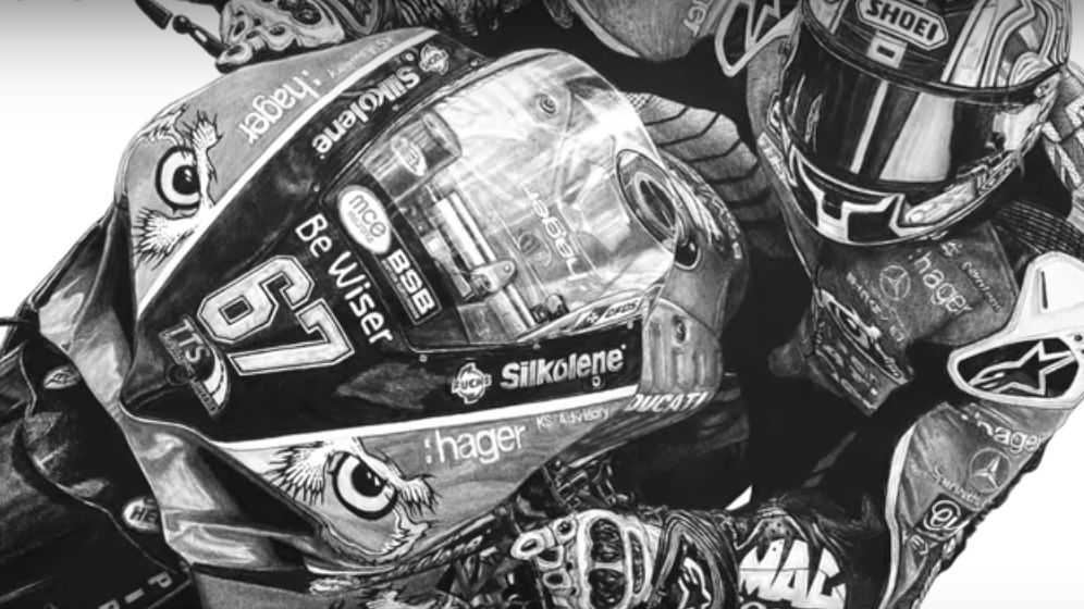 Los dibujos hiperrealistas de motos, by Billy
