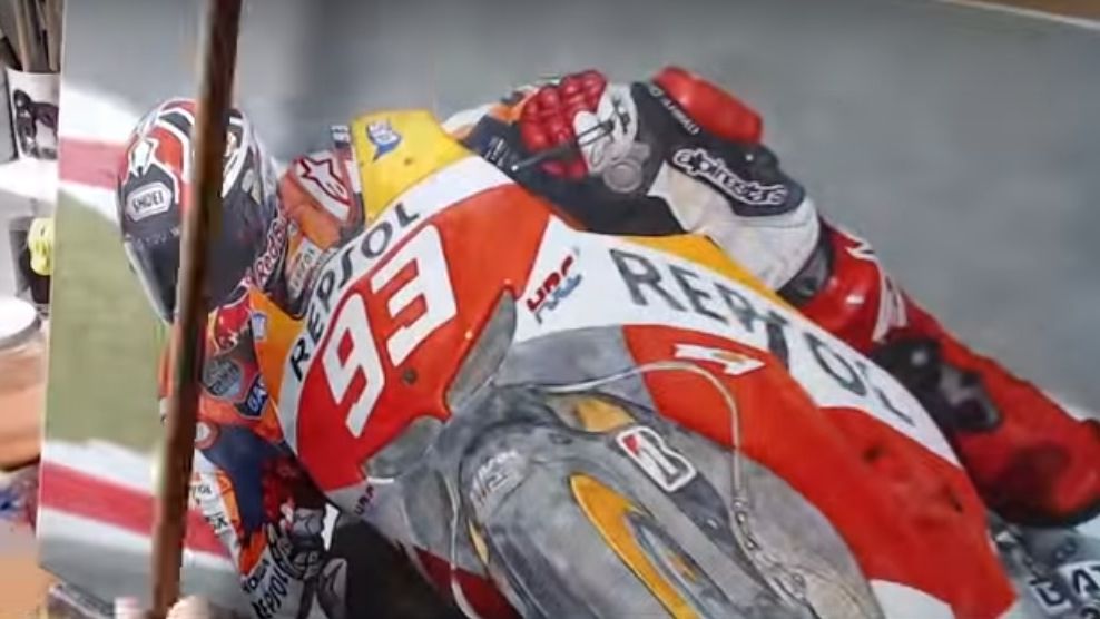 Los dibujos hiperrealistas de motos, by Billy