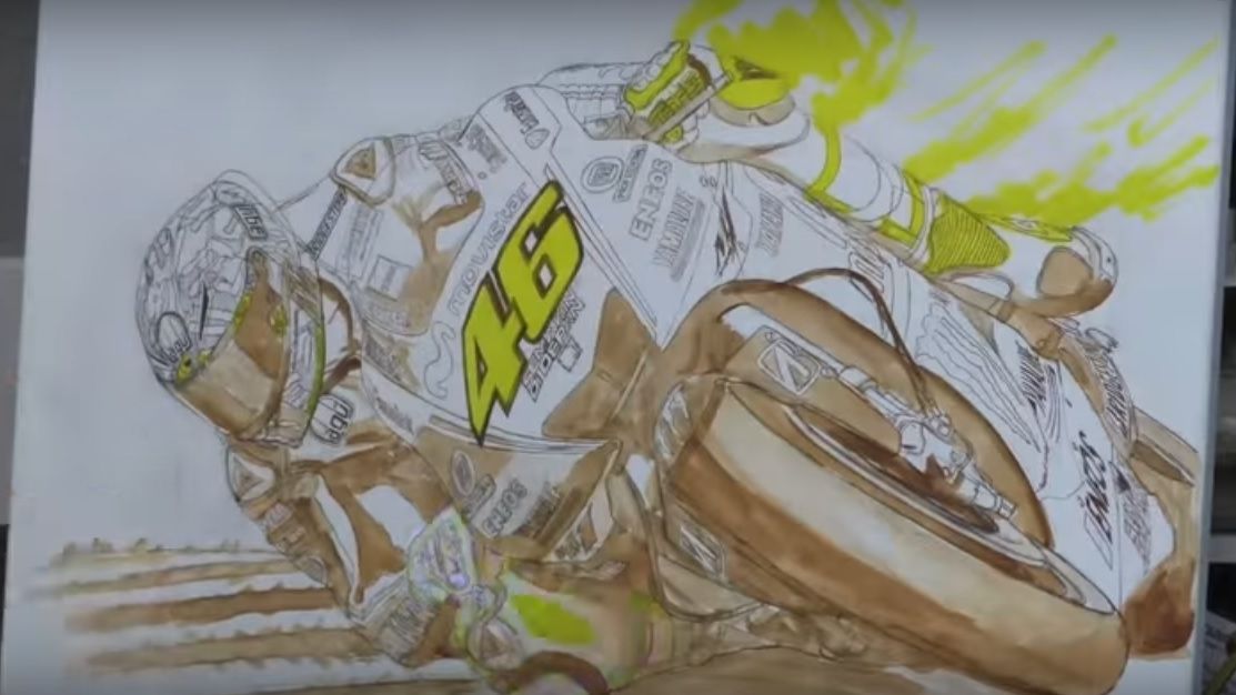 Los dibujos hiperrealistas de motos, by Billy