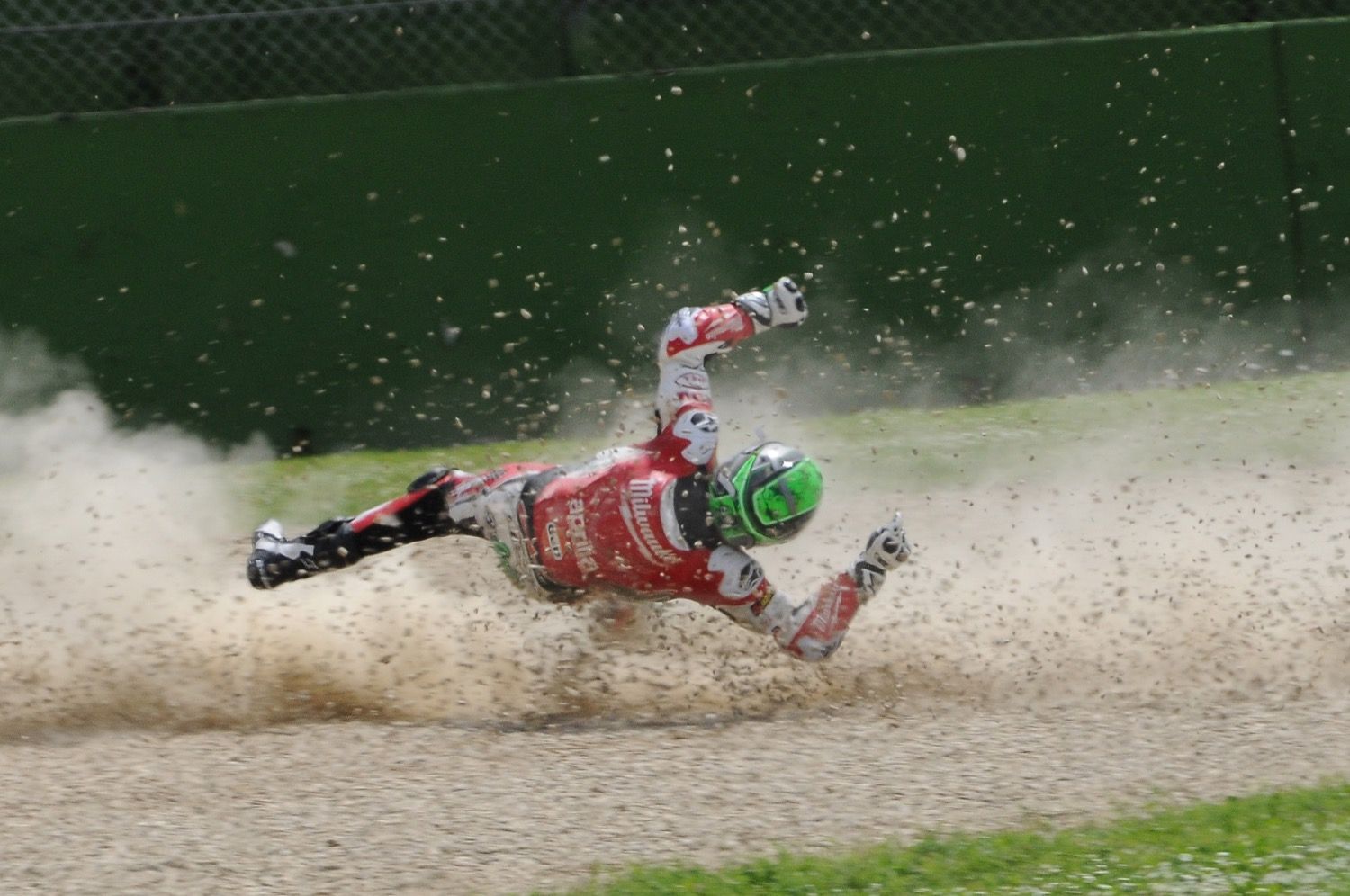 Accidente Eugene Laverty, SBK Imola