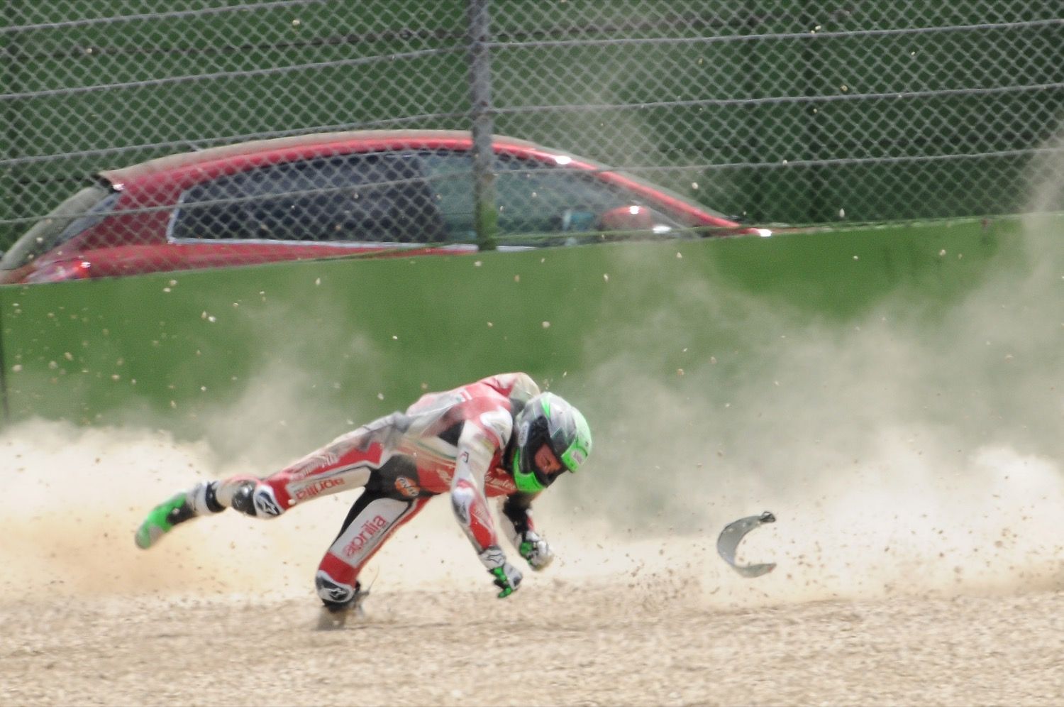 Accidente Eugene Laverty, SBK Imola