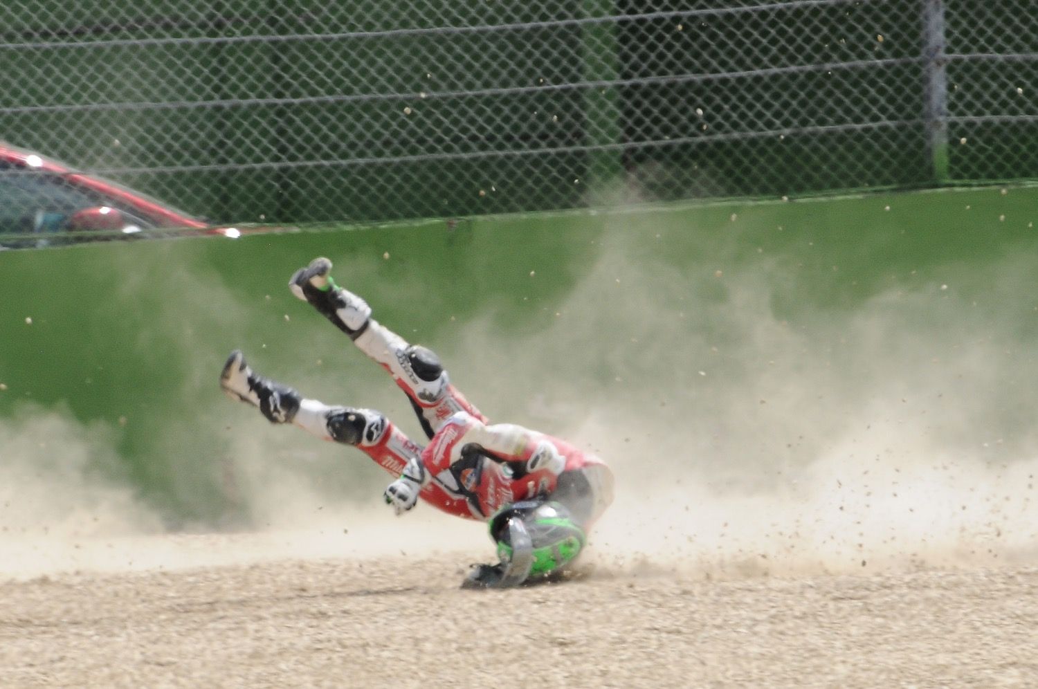 Accidente Eugene Laverty, SBK Imola