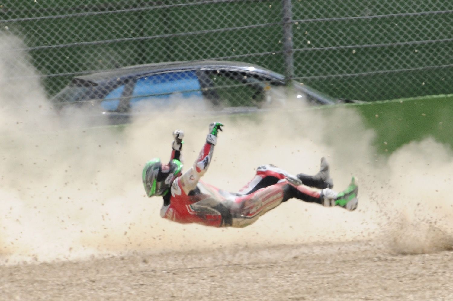 Accidente Eugene Laverty, SBK Imola