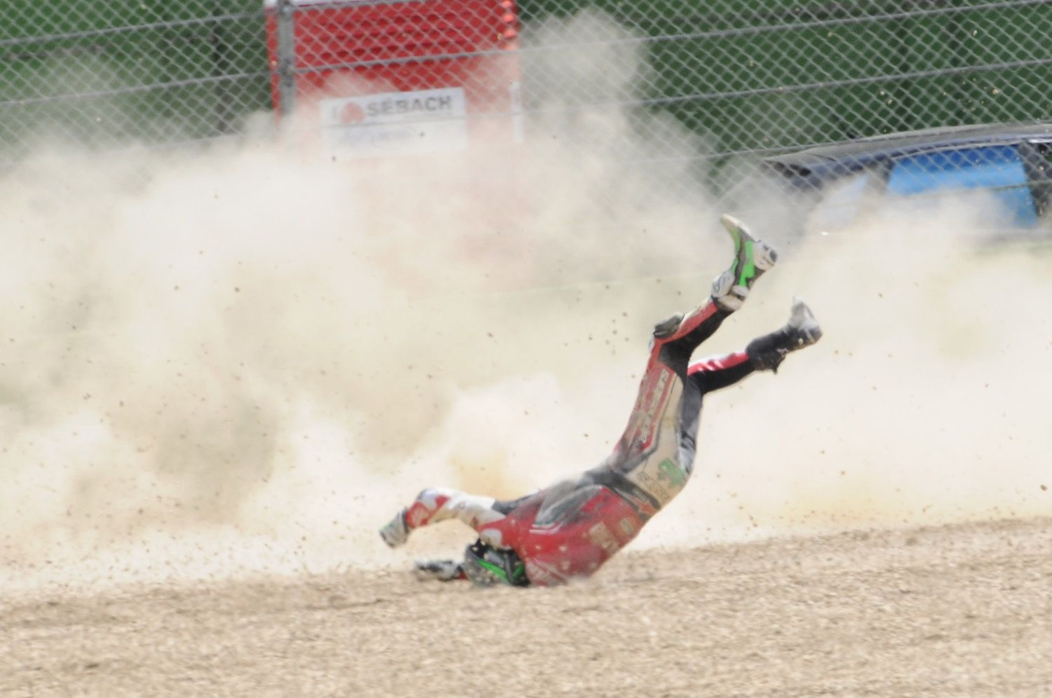 Accidente Eugene Laverty, SBK Imola