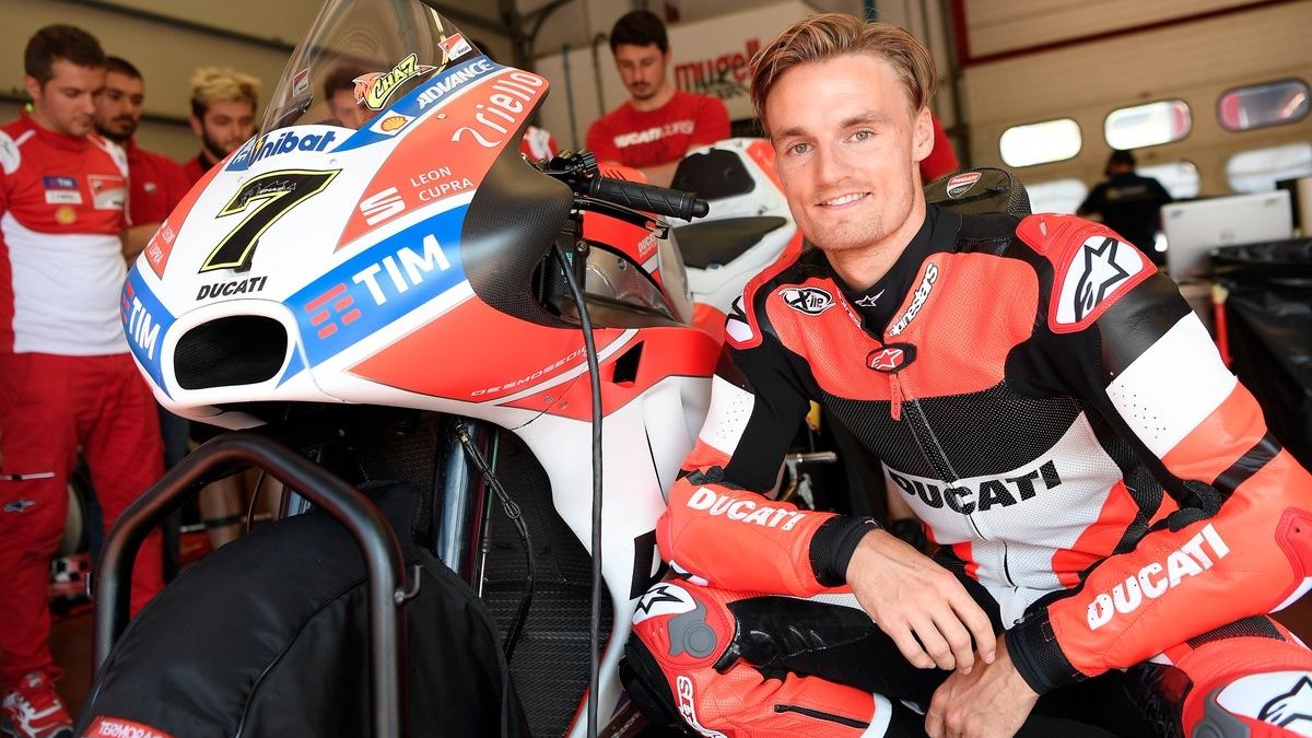 Chaz Davies en la Ducati Desmosedici GP17