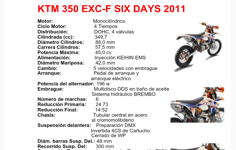 KTM 350 EXC-F Sixdays