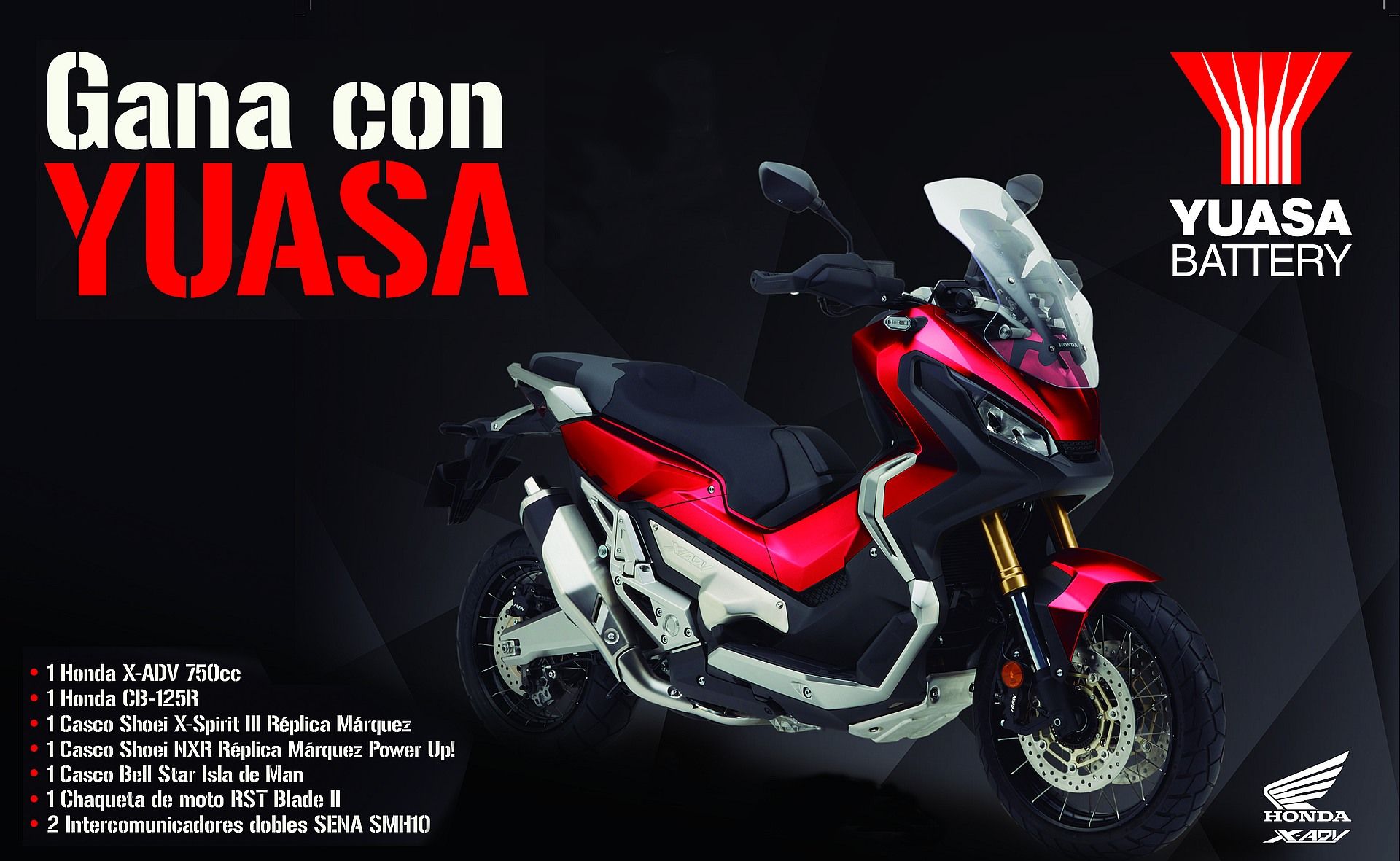 Gana una Honda con las baterías Yuasa