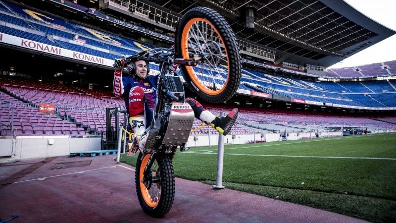 Toni Bou en el Camp Nou